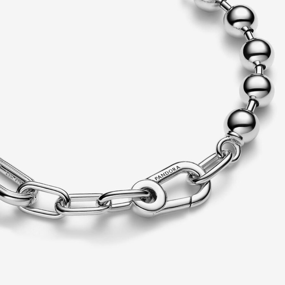 NWT Pandora ME Metal Bead & Link Chain Bracelet Sterling Silver 🤩💫💅🏼 - Picture 2 of 11